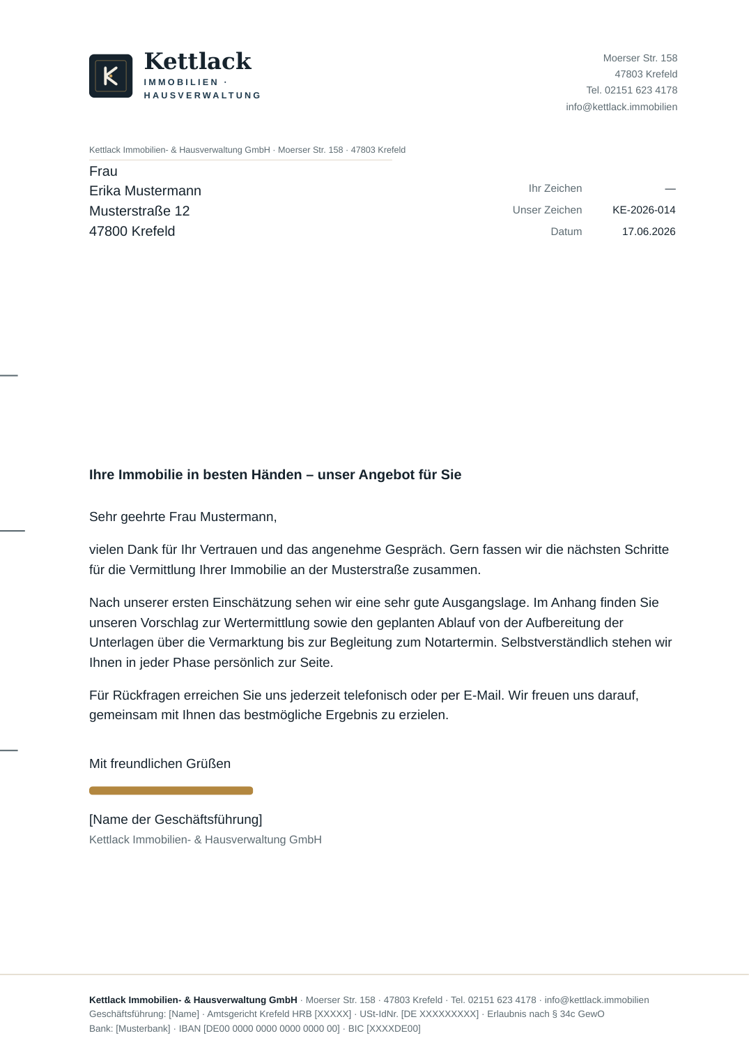 Briefbogen DIN A4 Vorschau