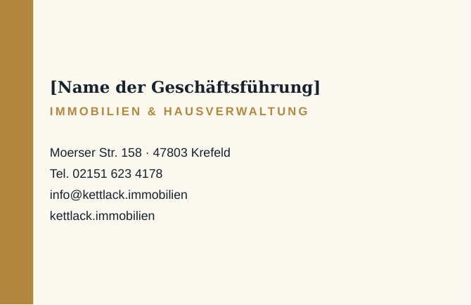 Visitenkarte Rückseite